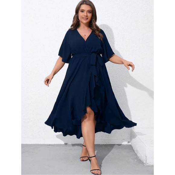 SCOMCHIC Dresses & Skirts - New SCOMCHIC Plus Size Navy Dress  - Size XL - Brand New Without Tags